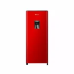 Hisense Refrigerator 177L Single Door, Water Dispenser, Chiller Zone, Anti Bacteria Door Seal, Recessed Handle, Red H235RRE-WD