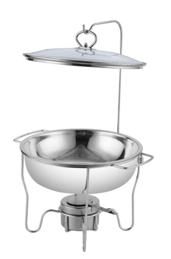 DZW-A2080 – Hook Chafing Dish 8.0L – Stainless Steel with Glass Lid