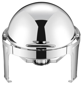 DZW-S721 – 6.0L Roll Top Round Silver Chafing Dish – Luxury Buffetware