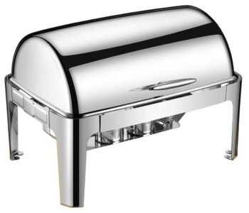 DZW-S723 – 9.0L Roll Top Rectangular Silver Chafing Dish – Luxury Buffetware