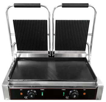 HEG-813EA - Electric Contact Grill (Up Grooved, Down Flat) - Commercial