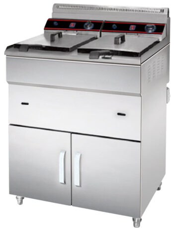 HGF-182C 18L+18L Dual Basket Gas Fryer with Cabinet - Commercial