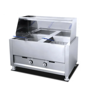 HGF-907C - 2-Tank 2-Basket Gas Fryer 21L+21L - Commercial