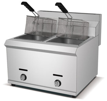 HGF-972 - 2-Tank 2-Basket Gas Fryer 8L+8L - Commercial