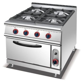 HGR-905 - 4-Burner Gas Range with Oven - Commercial