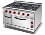 HGR-996A – 6-Burner – Gas Range with Electric Oven – Commercial