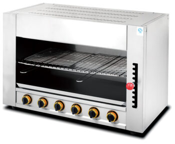 HGS-16 - 6-Burner Gas Infrared Salamander - Commercial