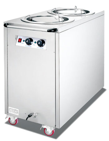 HPW-2 - 2-Head Electric Plate Warmer Cart - Commercial