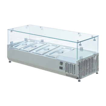 HSL-1000 - 4x1/4 GN Static Cooling Salad Bar - Commercial
