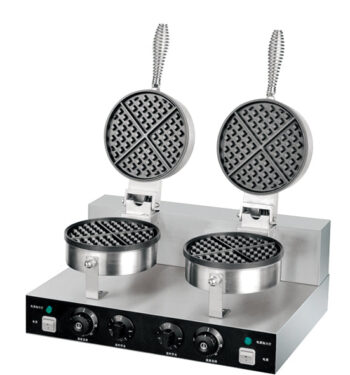 HWB-2R - 2-Plate Rotary Waffle Baker (3.2KW, Teflon Plates) - Commercial