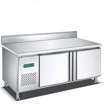 TC0.25L2T - 2-Door Kitchen Refrigerator Work Table with Splash Guard - 1500mm