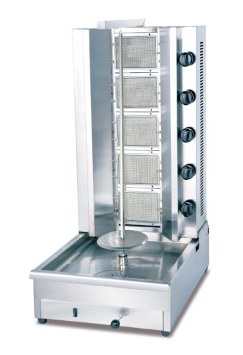 WG-1050 – Gas Kebab Machine – 5 Burners – 25–40 kg Capacity