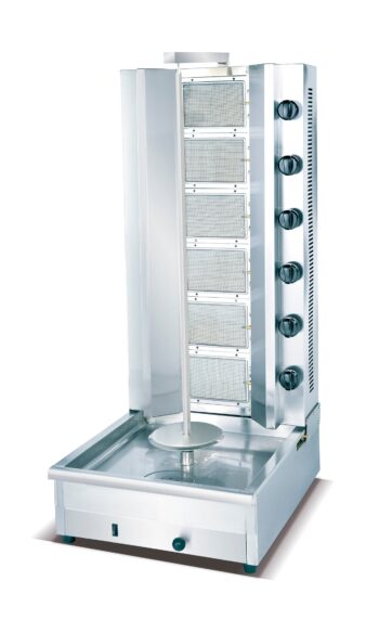 WG-1150 – Gas Kebab Machine – 6 Burners – 45–60 kg Capacity