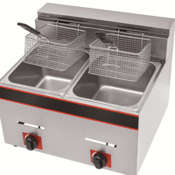 WG-72B – 6L+6L Gas Deep Fryer with H-Shape Burner – Commercial