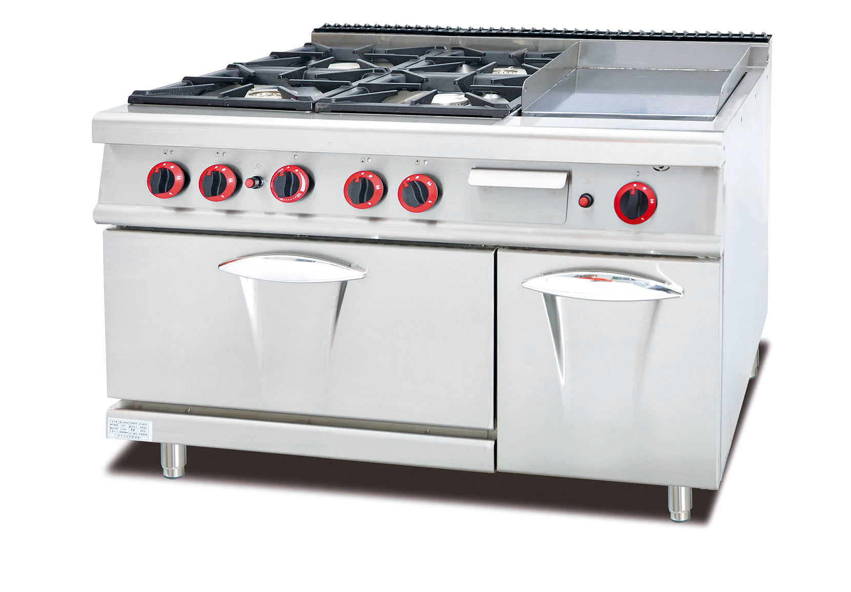 WG-GH-986AA.jpg WG-GH-986AA – 4-Burner Gas Range with Griddle & Double Ovens – 102,360 BTU - Image 1