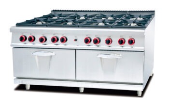 WG-GH-987AA – 8-Burner Gas Range with Oven – Commercial LPG