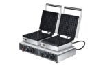 WG-HF-4S-2 – 3.2kW – Double Head 4-Plate Square Waffle Machine (4×4) – Commercial