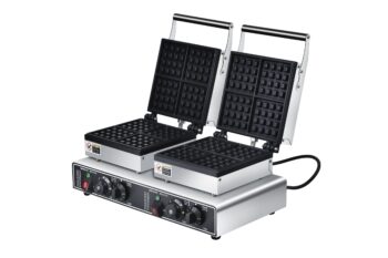 WG-HF-4S-2 – 3.2kW – Double Head 4-Plate Square Waffle Machine (4×4) – Commercial