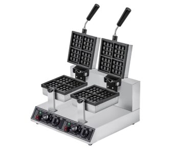 WG-RHF-4S-2 – 2 Plate 4pc (3×3) – Square Waffle Machine – Commercial