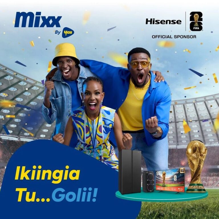 Hisense Tanzania and Mixx by Yas FIFA promotion campaign offering customers a chance to win a Hisense 55-inch Smart TV and home theatre system while enjoying football entertainment and special offers across Tanzania.